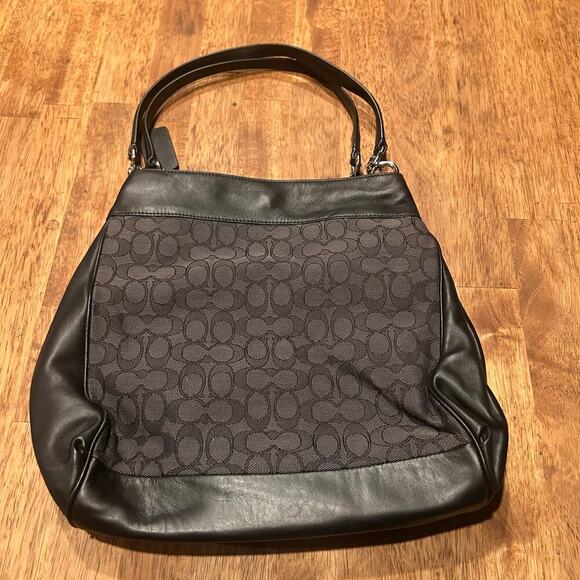 Coach Canvas and Leather Logo Tote Bag Women's F27579 - Picture 6 of 12